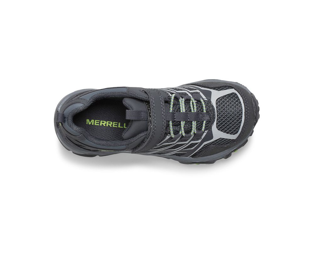 Buty Sportowe Merrell Dziecięce Czarne - Moab Fst Niskie A/C Waterproof - 092847-CAW